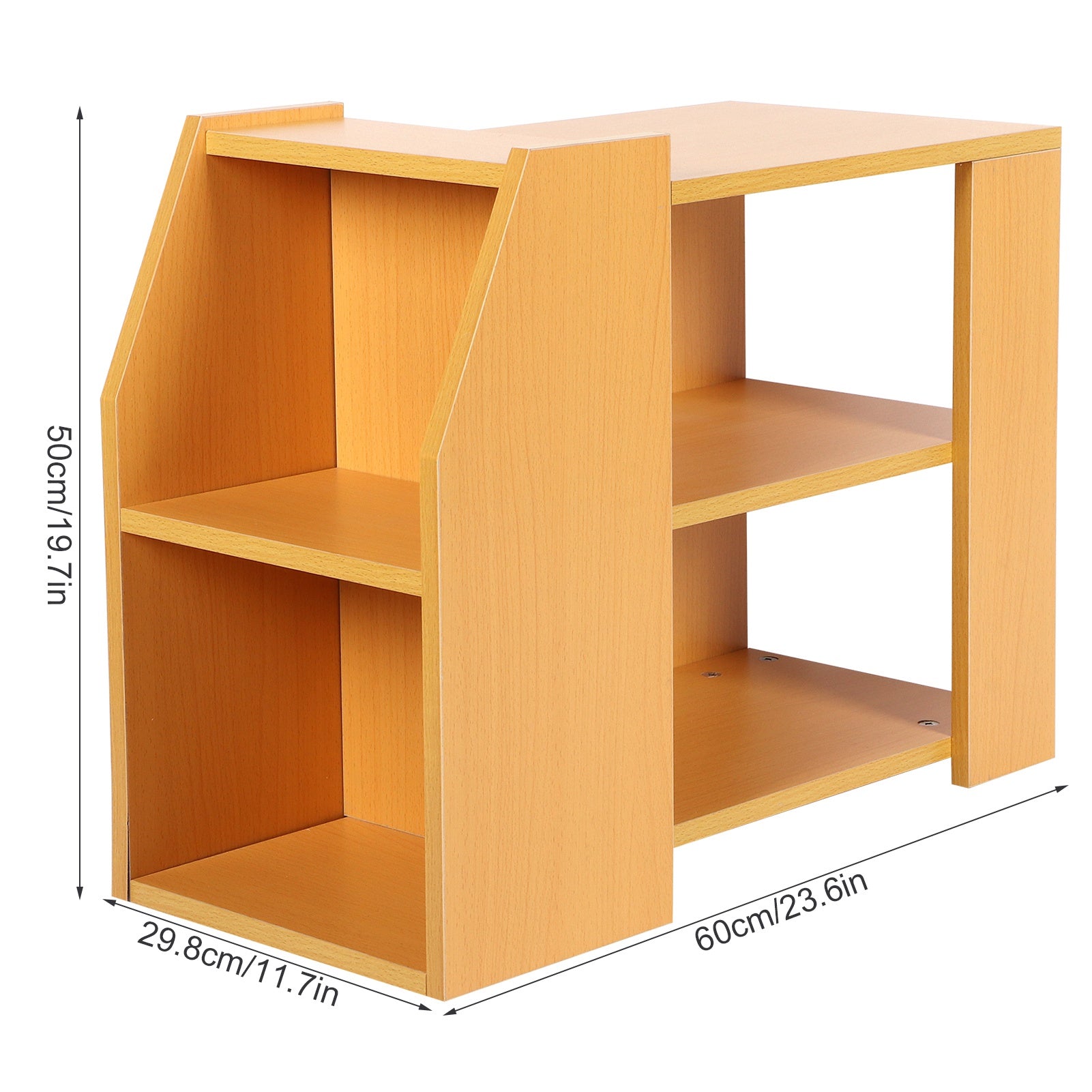 3 Tier Modern Bookshelf Storage Rack Sofa Side Table For Living Room Home Office Furniture